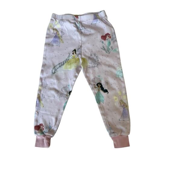 Pottery Barn Kids Pink Disney Princess Castles Organic Cotton Pajama Set Size 2T - Picture 7 of 10